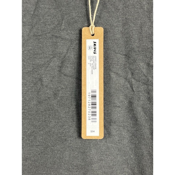 SKIMS Jersey Lounge Relaxed T-Shirt Ash  Women's Size Small NWT $54 - Picture 2 of 7